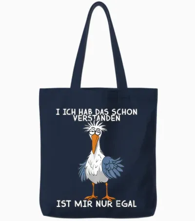 Lustige Möwe I Ich Hab Das Schon Verstanden Ist Mir Nur Egal Tote Bags - Navy