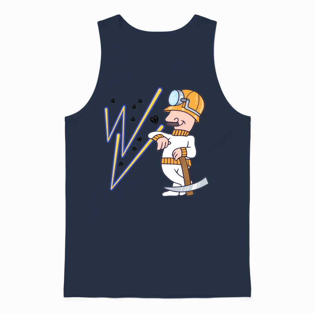 Coal Miner Unisex Tank Top in Navy