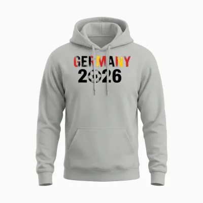 Deutschland 2026 Fußball Fan Trikot 2026 Deutschland Unisex Hoodie - Ash