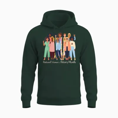 National Women's History Month 2026 Unisex Hoodie - Forest
