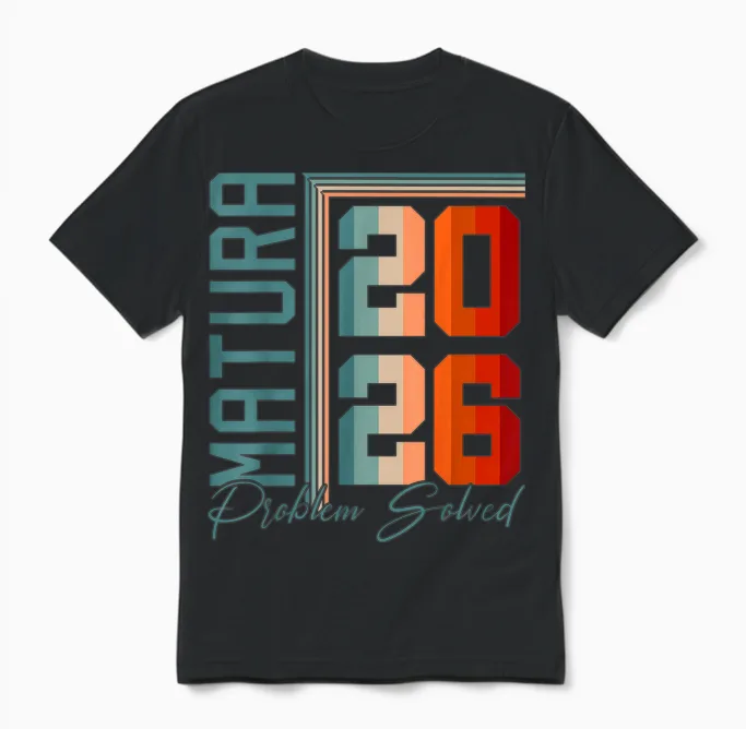 Matura 2026 | Maturant | Maturantin | Abschluss Absolventen Unisex T-Shirt in Black