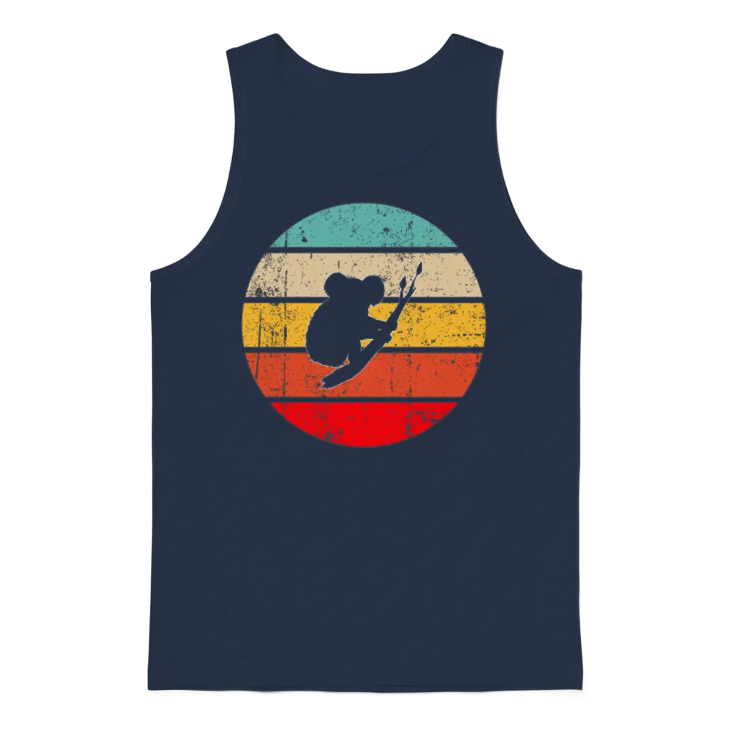 Koala Retro Unisex Tank Top - Navy