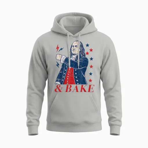 Funny Shake and Bake 4th of July Couple Matching Unisex Hoodie - Ash