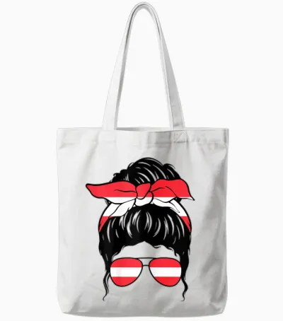 österreichisches Mädchen österreich österreich Flagge Tote Bags - White