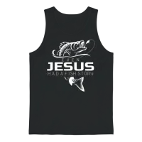 Even Jesus Had Fish Story Shirt Cute Love Fishing Unisex Tank Top - Black – 1