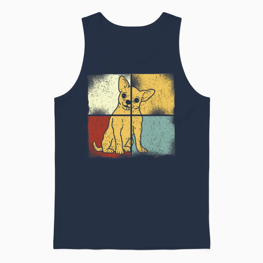 Chihuahua Chihuahueño Retro Unisex Tank Top - Navy