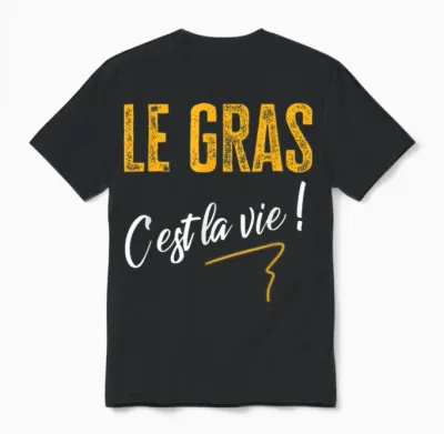 Tv Le Gras C'est La Vie Phrase Culte Series Kaamelott Humour T-Shirt, Black Unisex T-Shirt - Black