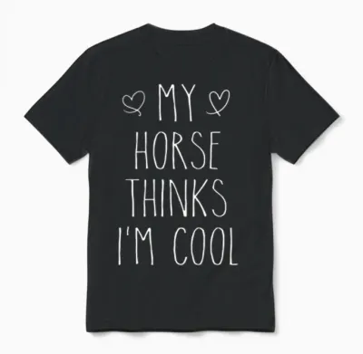 My Horse Thin I'm Horse Owner Unisex T-Shirt - Black