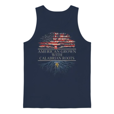 American Grown Calabrian Roots Unisex Tank Top - Navy