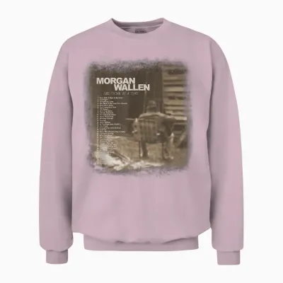 Official Morgan Wallen Tracklist Unisex Sweatshirt - Light Pink