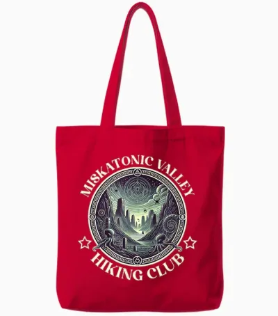 Miskatonic Wanderverein Lovecraftscher Kosmischer Horror Tote Bags - Red