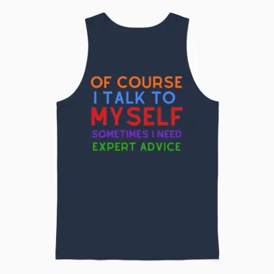Funny Quotes Unisex Tank Top - Navy