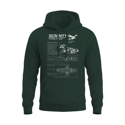 Serenity - Firefly Vessel Awesome T-Shirt for Fa Unisex Hoodie - Forest