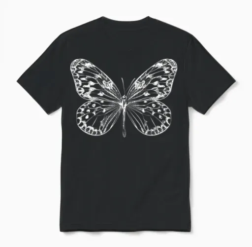 Butterfly Plain - Butterflies Admirer Unisex T-Shirt in Black