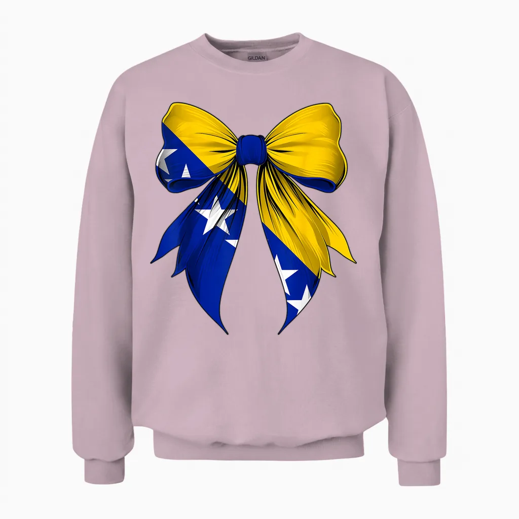 Bosnien-Herzegowina-Flagge, Bosnien Und Herzegowina, Band Unisex Sweatshirt in Light Pink