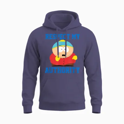 South Park Respect My Authority Eric Unisex Hoodie - Heather Sport Dark Navy