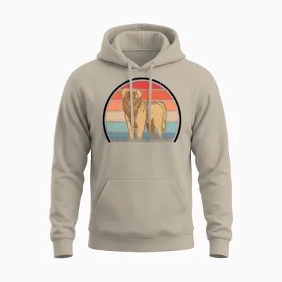 Leonberger Retro Unisex Hoodie - Sand