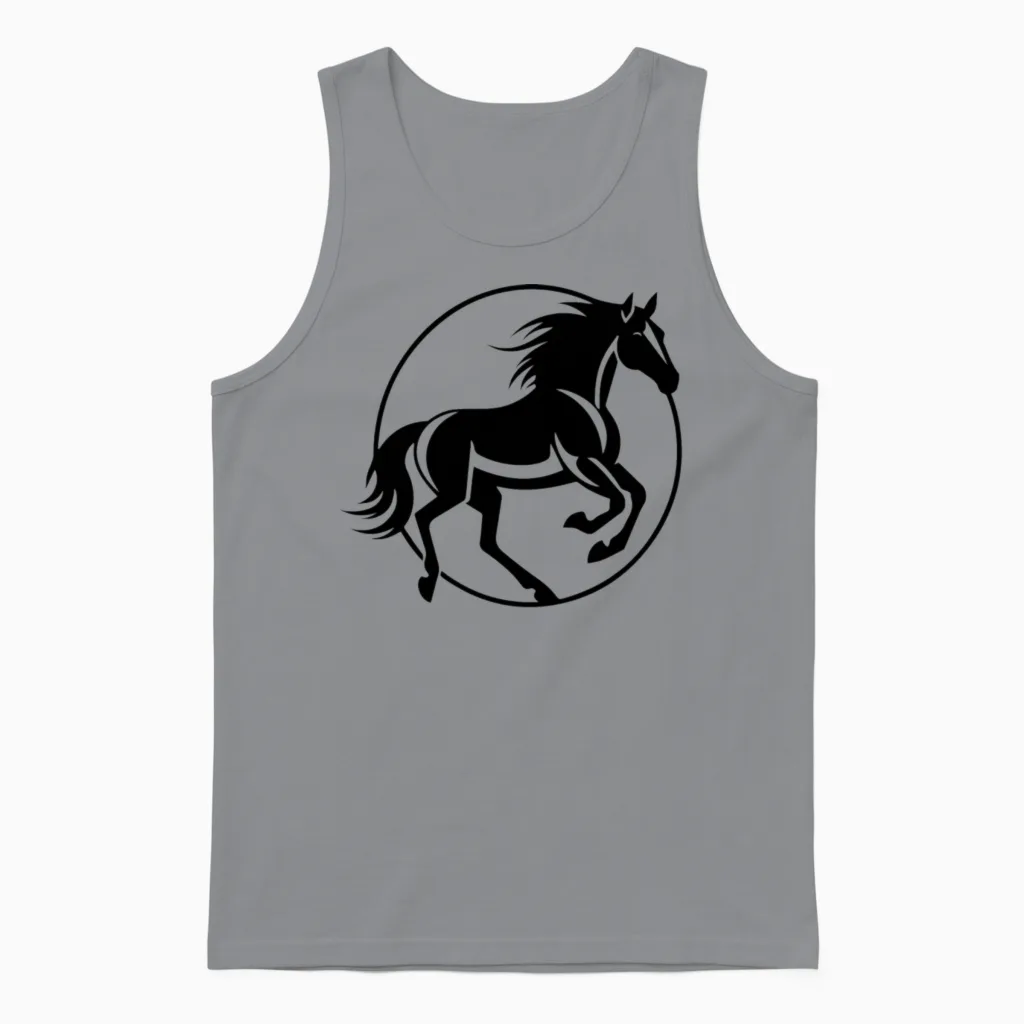 Horse Equine Pony Lovers Gift Unisex Tank Top in Sport Grey