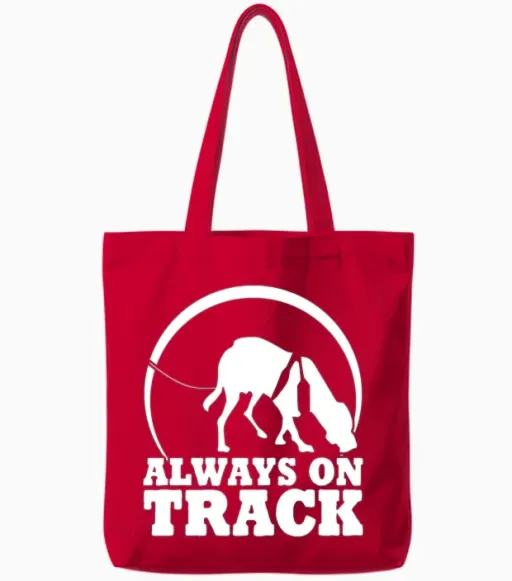 Mantrailing Mantrailer Dog Tote Bags - Red