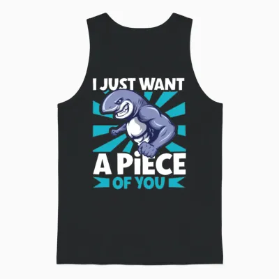 Shark Ocean Predator Scuba Diver Scuba Diving Unisex Tank Top - Black