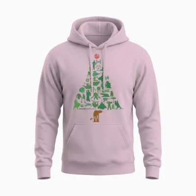 Star Wars Holiday Christmas Tree Unisex Hoodie - Light Pink