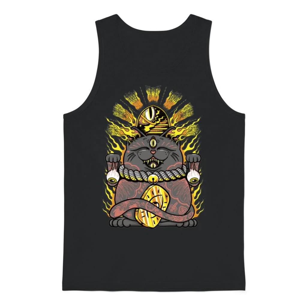 Lucky Black Cat โ Lovers Gift Unisex Tank Top - Black