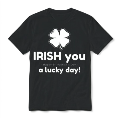 Irish You a Lucky Day Unisex T-Shirt - Black