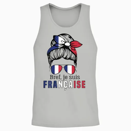 French Girl France French Girl Women French Unisex Tank Top - Ash