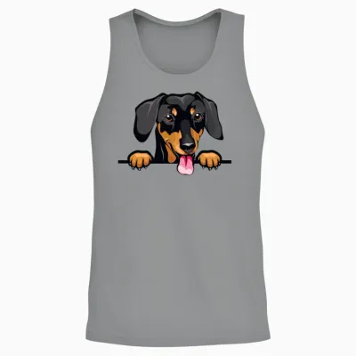 Dachshund Dog Unisex Tank Top - Sport Grey