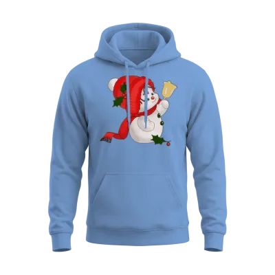 Snowman Cute Funny Unisex Hoodie - Carolina Blue