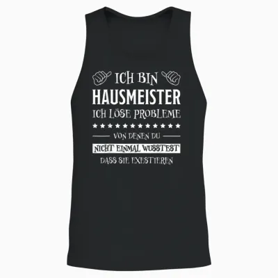 Hausmeister Funny Janitorial Unisex Tank Top - Black