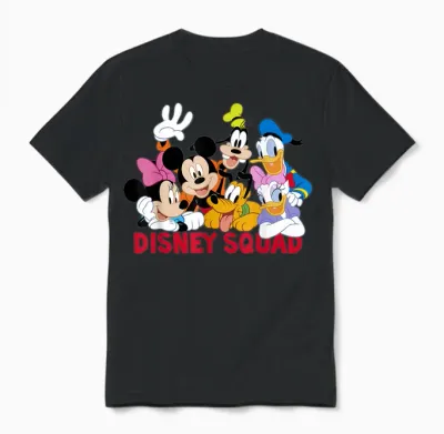 Disney Mickey and Friends Disney Squad Unisex T-Shirt - Black