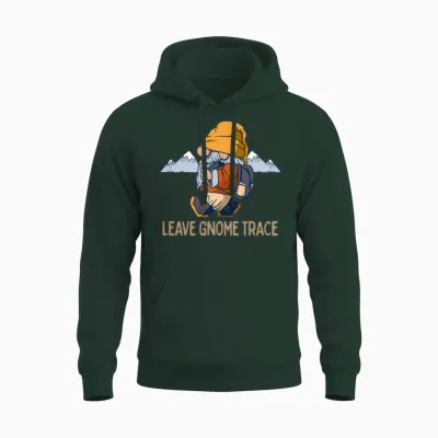 Hiking Gnomes Moain Camping Gnome Pun Unisex Hoodie - Forest