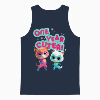 Disney Junior Superkitties Birthday Kitties One Year Cuter Unisex Tank Top - Navy