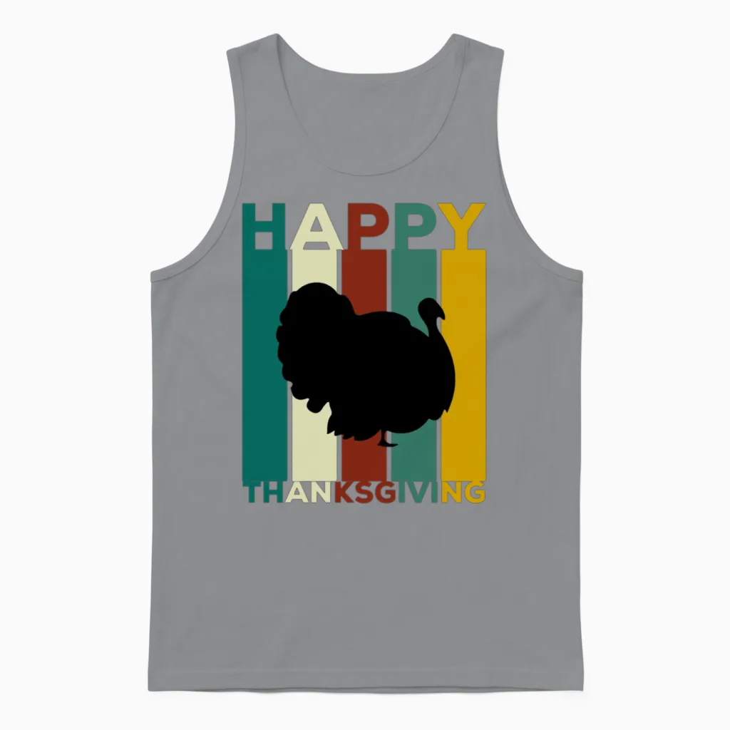 Happy Thanksgiving Vintage Retro Unisex Tank Top - Sport Grey