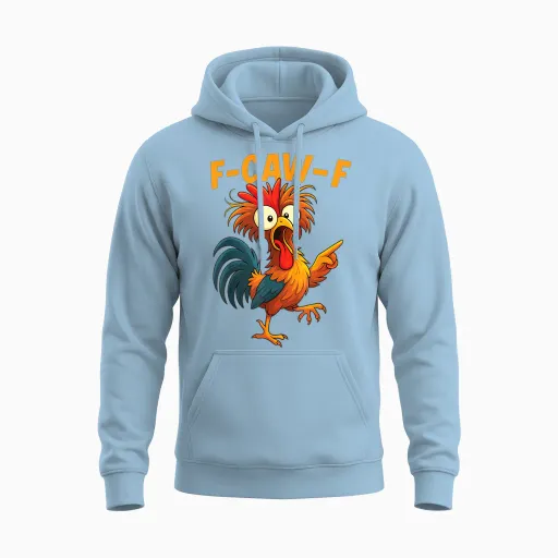 F Caw F Rooster Funny Chicken Whisperer Unisex Hoodie - Light Blue