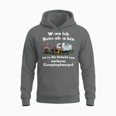 Wenn Ich Betrunken Bin Ist Es Die Schuld Von Meinem Unisex Hoodie - Graphite Heather