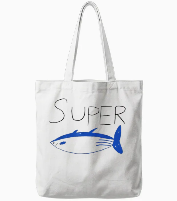 Super Tuna Tuna Fish Army Friend Gift, Kpop Tote Bags in White