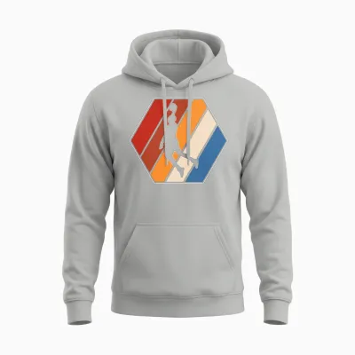 Basketball Retro Unisex Hoodie - Ash