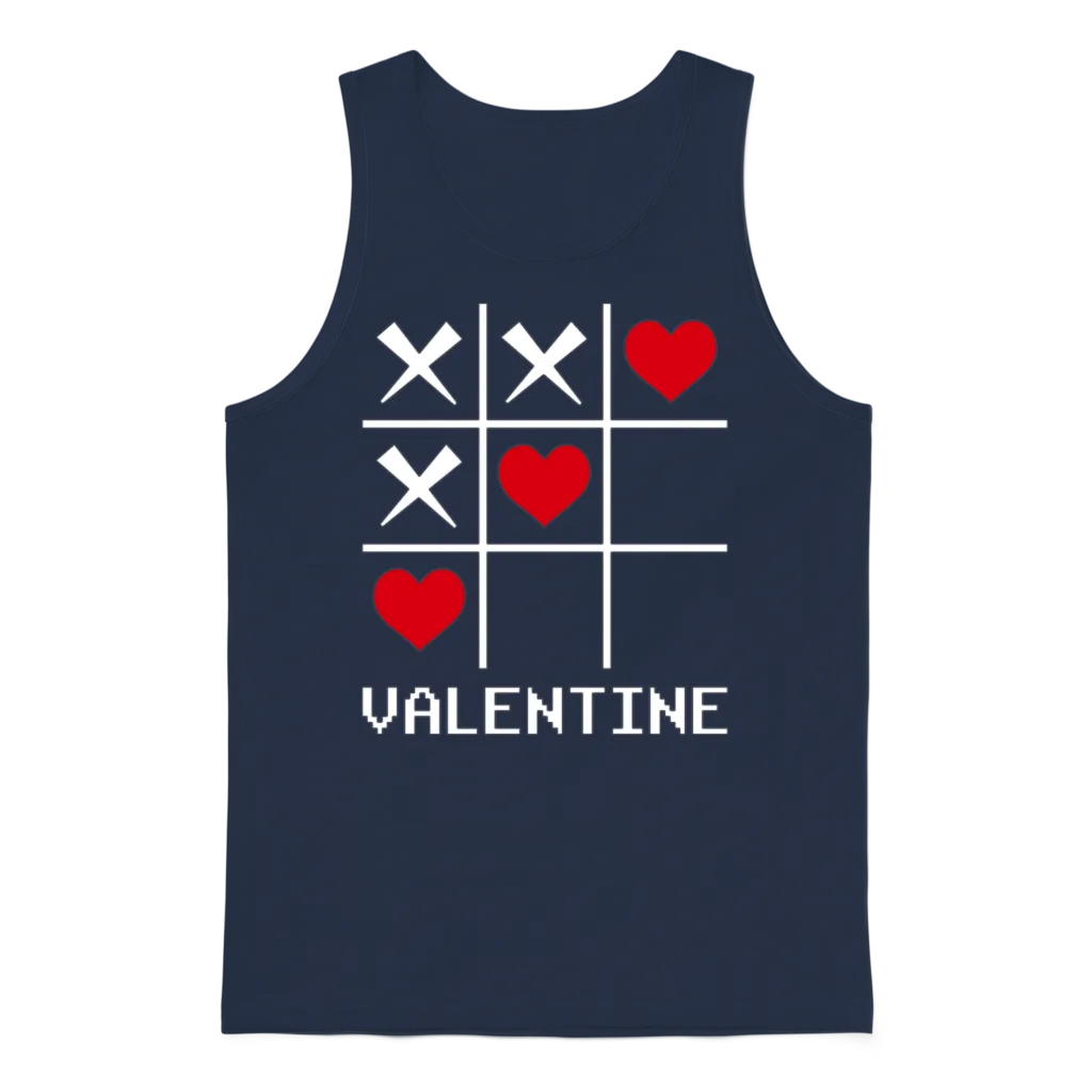 Valentine Unisex Tank Top - Navy