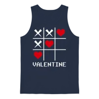 Valentine Unisex Tank Top - Navy – 1