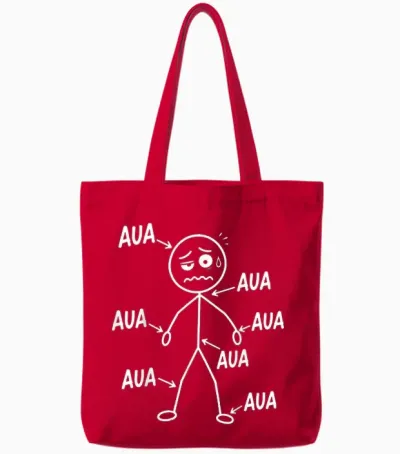 Aua Au Dem Alter Entsprechen Guter Zustand Lustig Geburtstag Tote Bags - Red