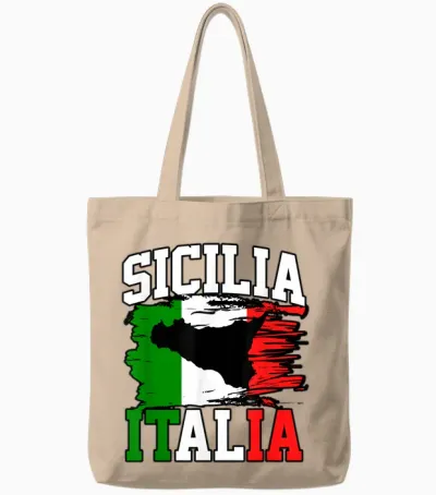 Sizilien Italien Italien Flagge Italien Sizilien Herren Damen Tote Bags - Natural