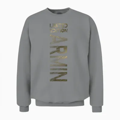 Armin Name First Name Boy Man Birthday T-Shirt, Black Unisex Sweatshirt - Sport Grey