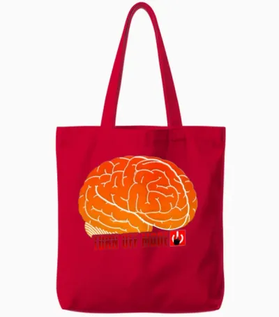Brain Self Control Turn off Relax Work Mode On Tote Bags - Red