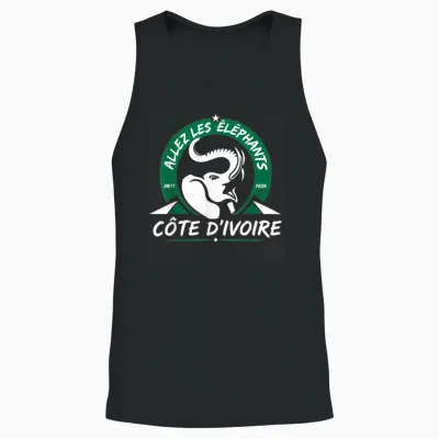 Ivory Coast Pride Cote D'ivoire Heritage Elephant Unisex Tank Top - Black