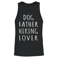 Dog Father Hiking Lover — Lovers Unisex Tank Top - Black – 2
