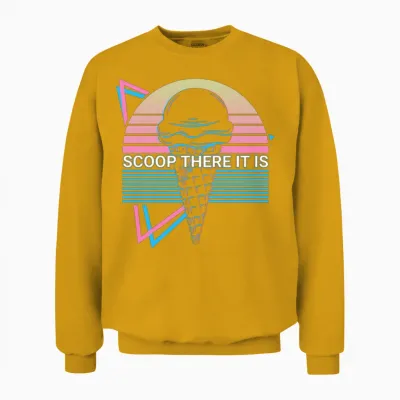 Ice Cream Retro Unisex Sweatshirt - Gold