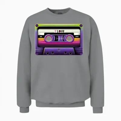 Neon Retro Mixtape Unisex Sweatshirt - Sport Grey