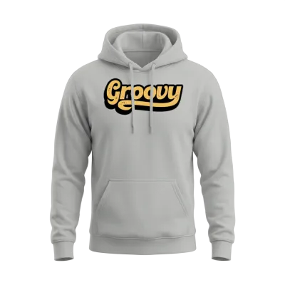 Groovy Retro Style Unisex Hoodie - Ash